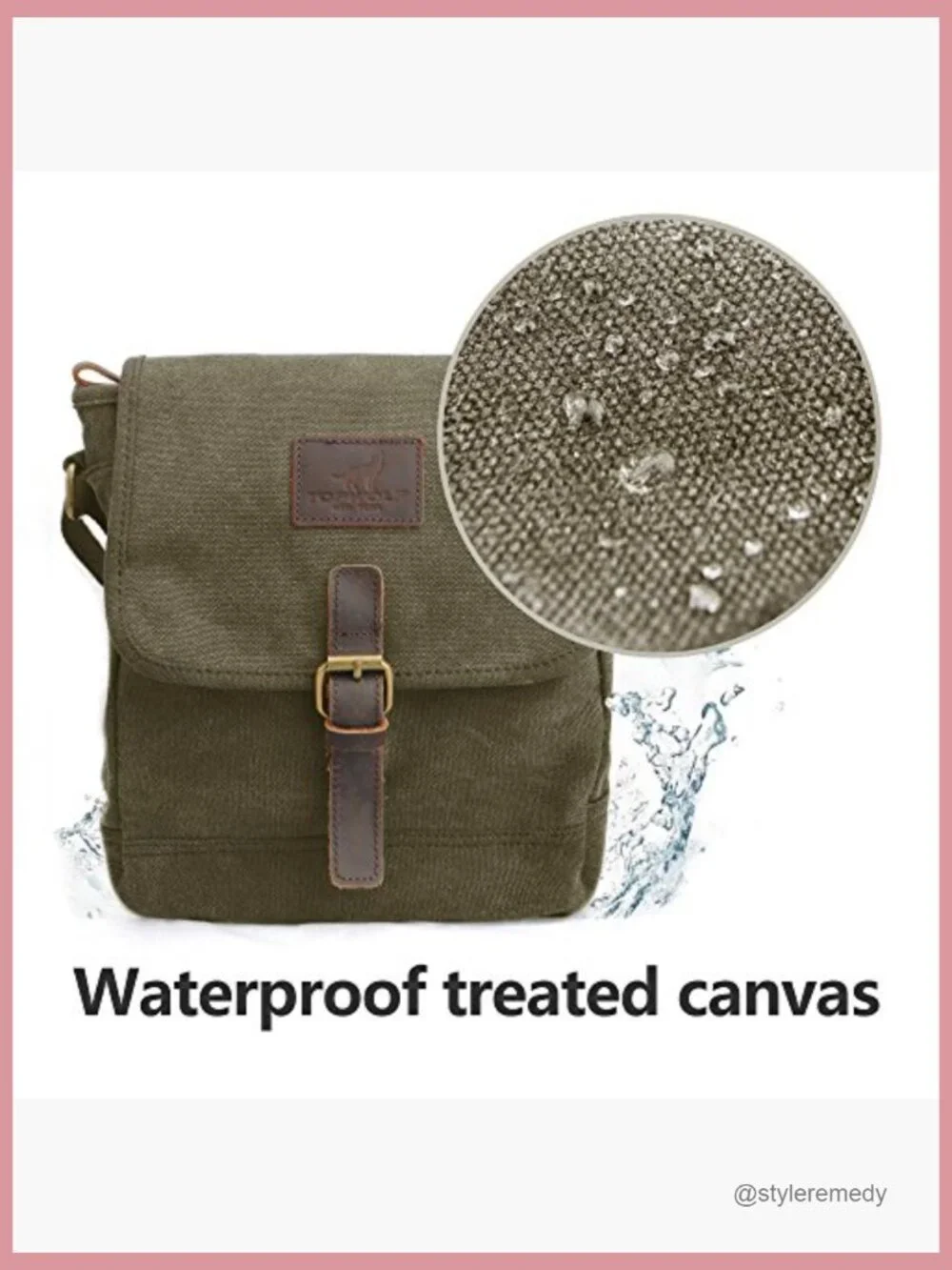 Canvas Messenger Bag Small Crossbody Casual Travel Shoulder Bag Anti Theft